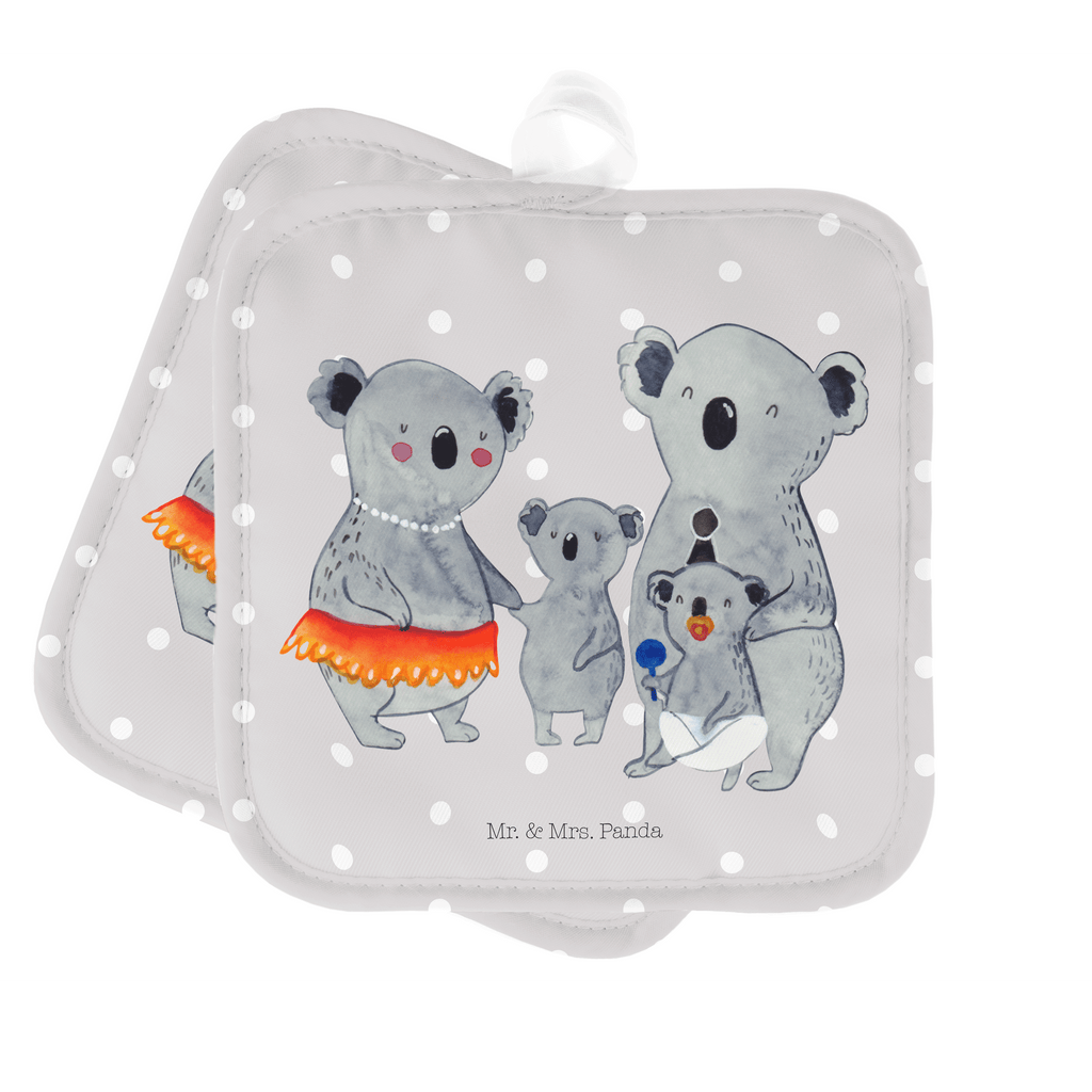 2er Set Topflappen  Koala Familie Topflappen, Topfuntersetzer, Ofenhandschuh, Topflappen Set, Topflappen lustig, Topflappen mit Spruch, Familie, Vatertag, Muttertag, Bruder, Schwester, Mama, Papa, Oma, Opa, Koala, Koalas, Family, Kinder, Geschwister, Familienleben