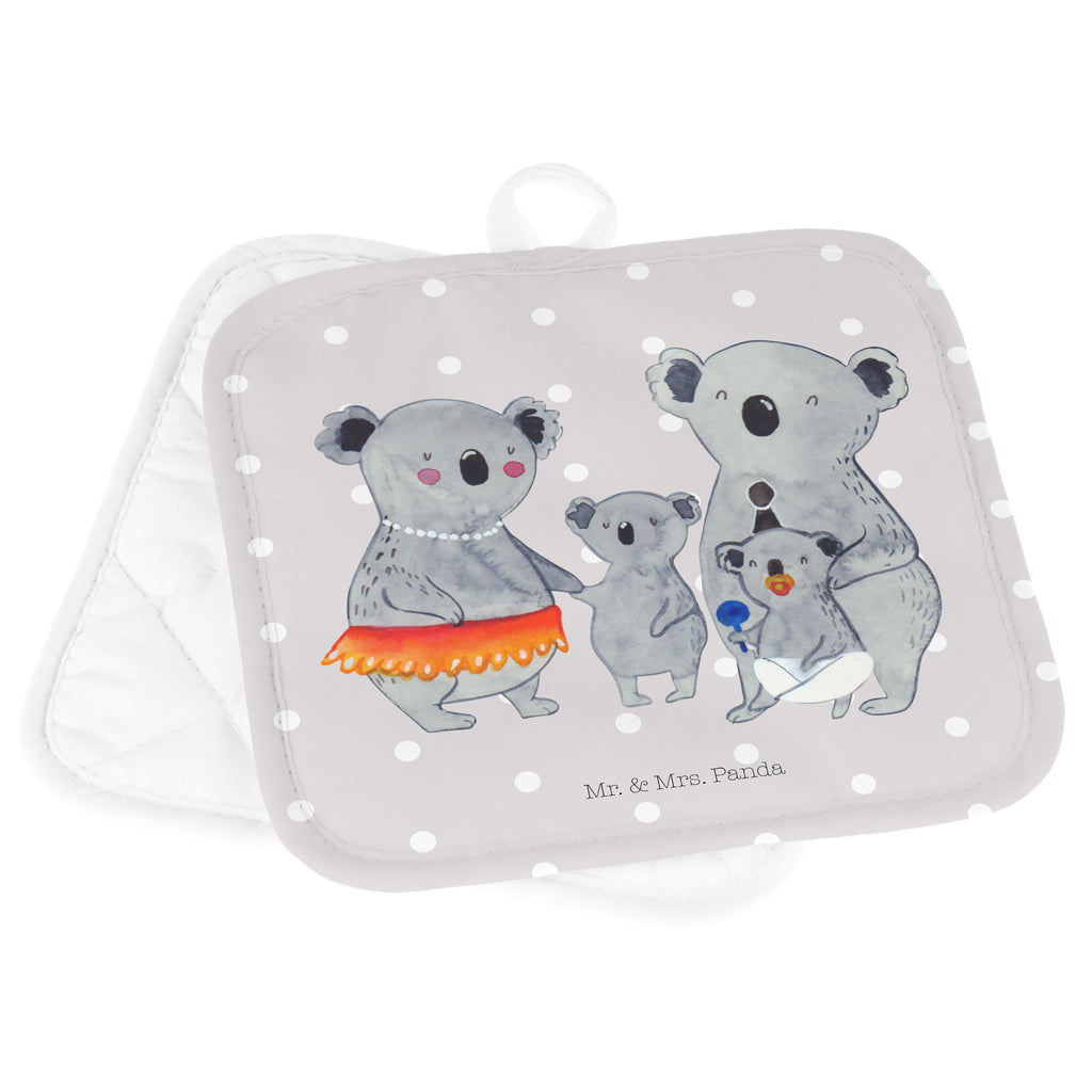 2er Set Topflappen  Koala Familie Topflappen, Topfuntersetzer, Ofenhandschuh, Topflappen Set, Topflappen lustig, Topflappen mit Spruch, Familie, Vatertag, Muttertag, Bruder, Schwester, Mama, Papa, Oma, Opa, Koala, Koalas, Family, Kinder, Geschwister, Familienleben
