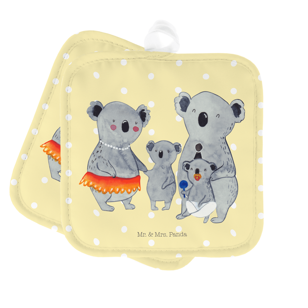 2er Set Topflappen  Koala Familie Topflappen, Topfuntersetzer, Ofenhandschuh, Topflappen Set, Topflappen lustig, Topflappen mit Spruch, Familie, Vatertag, Muttertag, Bruder, Schwester, Mama, Papa, Oma, Opa, Koala, Koalas, Family, Kinder, Geschwister, Familienleben