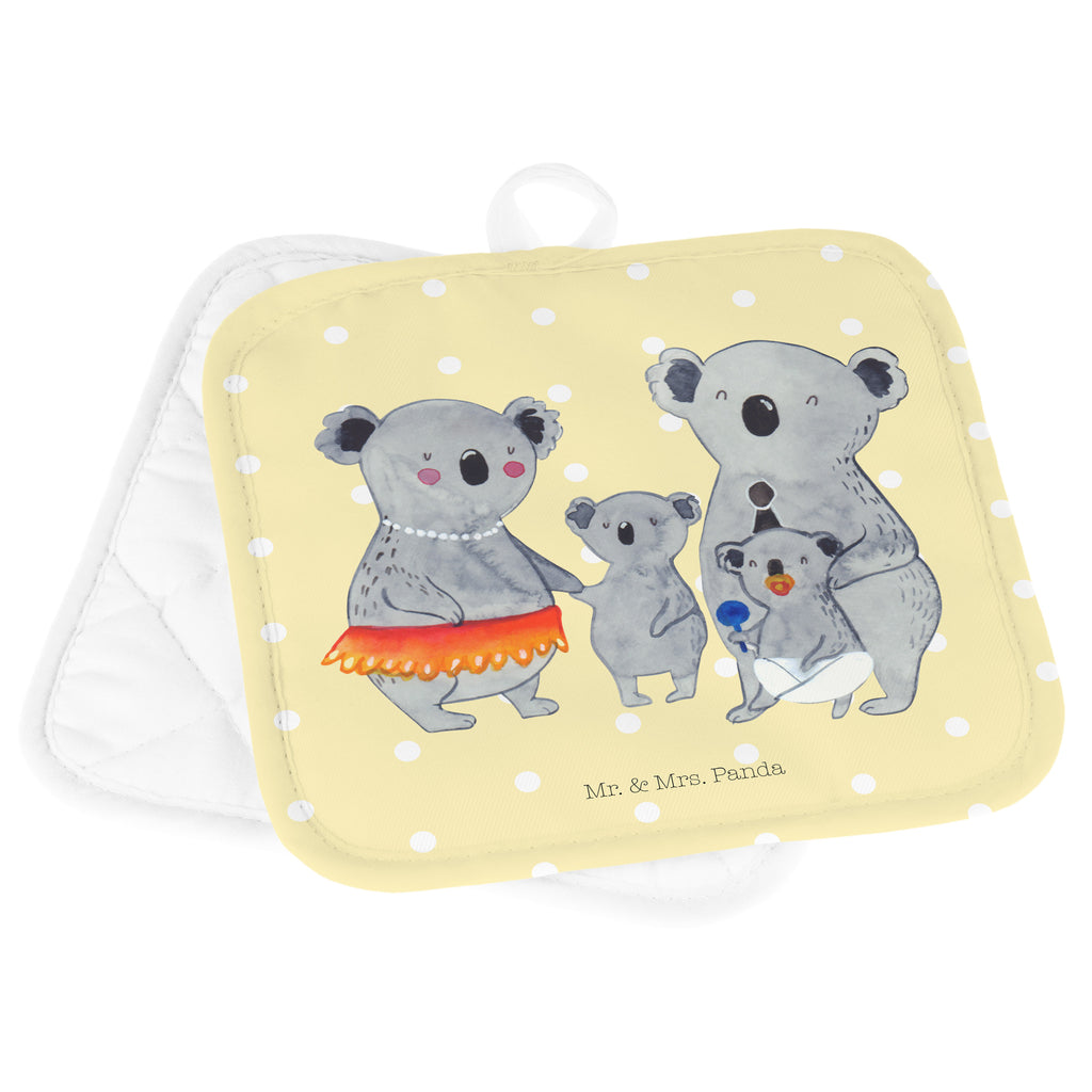 2er Set Topflappen  Koala Familie Topflappen, Topfuntersetzer, Ofenhandschuh, Topflappen Set, Topflappen lustig, Topflappen mit Spruch, Familie, Vatertag, Muttertag, Bruder, Schwester, Mama, Papa, Oma, Opa, Koala, Koalas, Family, Kinder, Geschwister, Familienleben