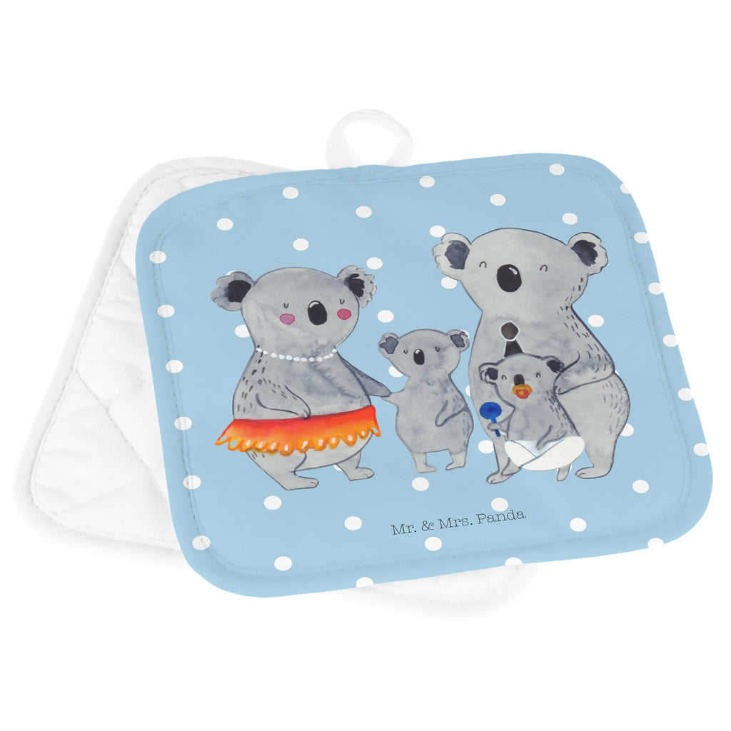 2er Set Topflappen  Koala Familie Topflappen, Topfuntersetzer, Ofenhandschuh, Topflappen Set, Topflappen lustig, Topflappen mit Spruch, Familie, Vatertag, Muttertag, Bruder, Schwester, Mama, Papa, Oma, Opa, Koala, Koalas, Family, Kinder, Geschwister, Familienleben