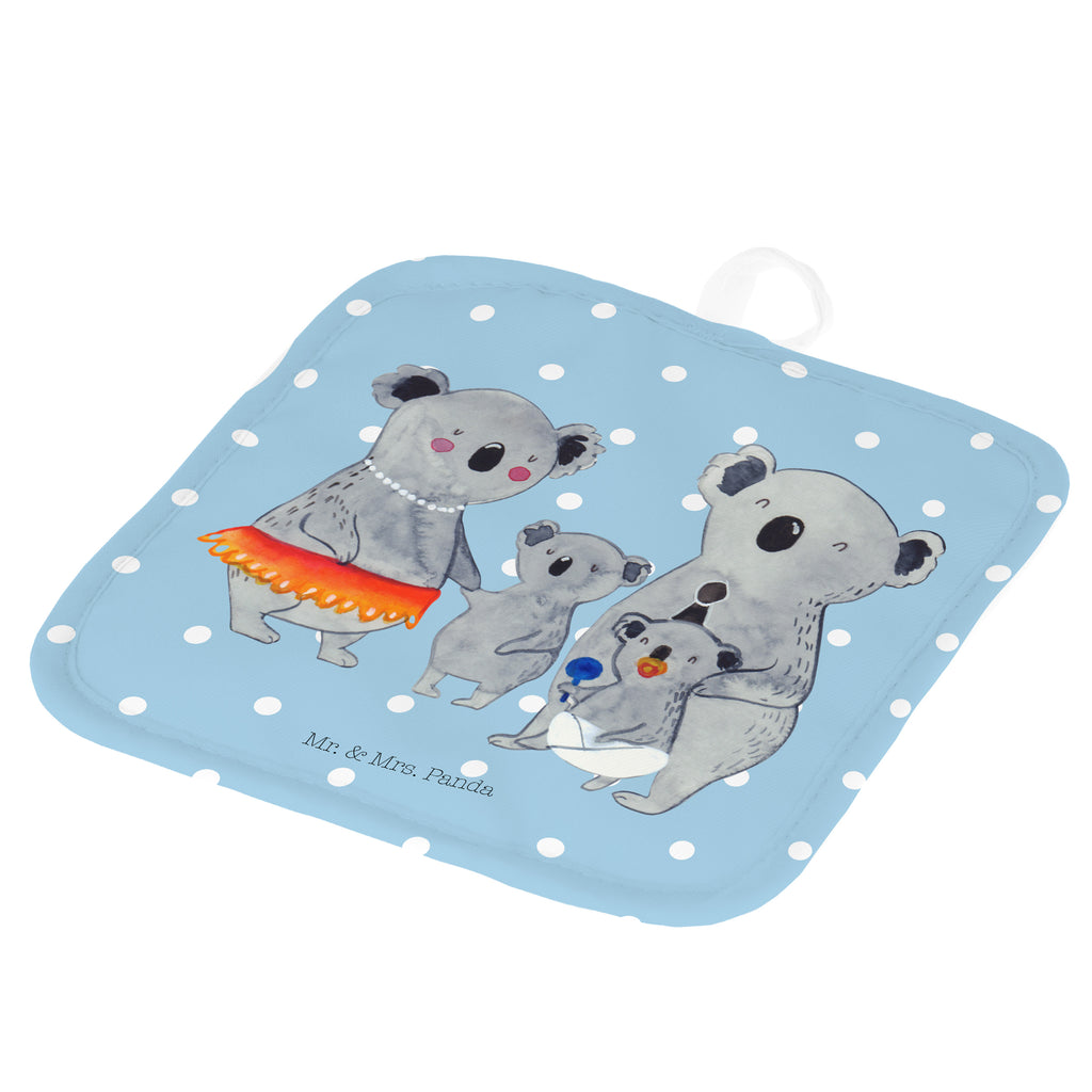 2er Set Topflappen  Koala Familie Topflappen, Topfuntersetzer, Ofenhandschuh, Topflappen Set, Topflappen lustig, Topflappen mit Spruch, Familie, Vatertag, Muttertag, Bruder, Schwester, Mama, Papa, Oma, Opa, Koala, Koalas, Family, Kinder, Geschwister, Familienleben