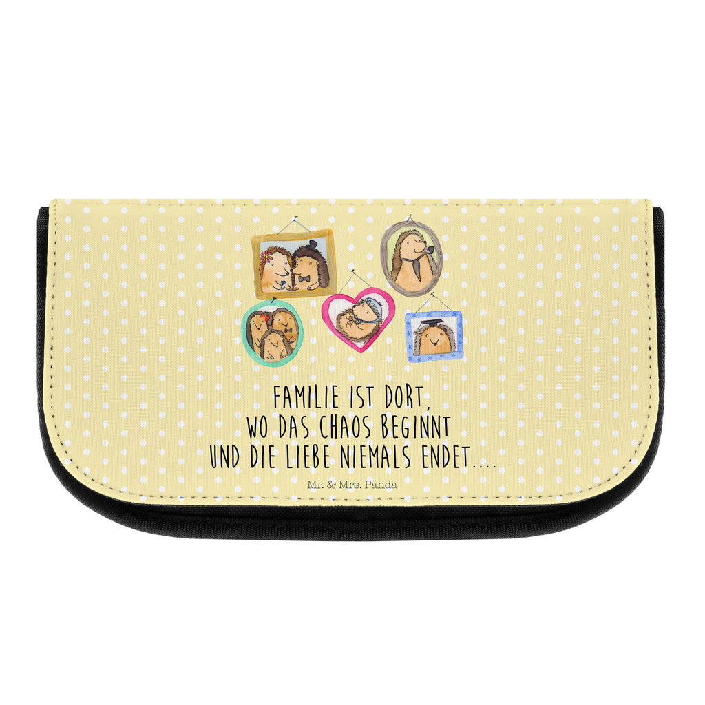 Kosmetiktasche Igel Familie Kosmetikbeutel, Kulturtasche, Kulturbeutel, Schminktasche, Make-Up Tasche, Familie, Vatertag, Muttertag, Bruder, Schwester, Mama, Papa, Oma, Opa, Liebe, Igel, Bilder, Zusammenhalt, Glück