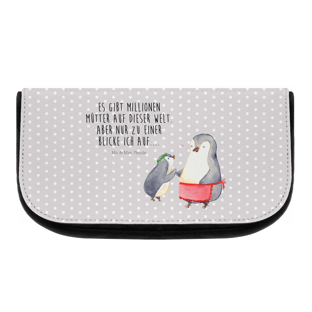 Kosmetiktasche Pinguin mit Kind Kosmetikbeutel, Kulturtasche, Kulturbeutel, Schminktasche, Make-Up Tasche, Familie, Vatertag, Muttertag, Bruder, Schwester, Mama, Papa, Oma, Opa, Geschenk, Mami, Mutti, Mutter, Geburststag