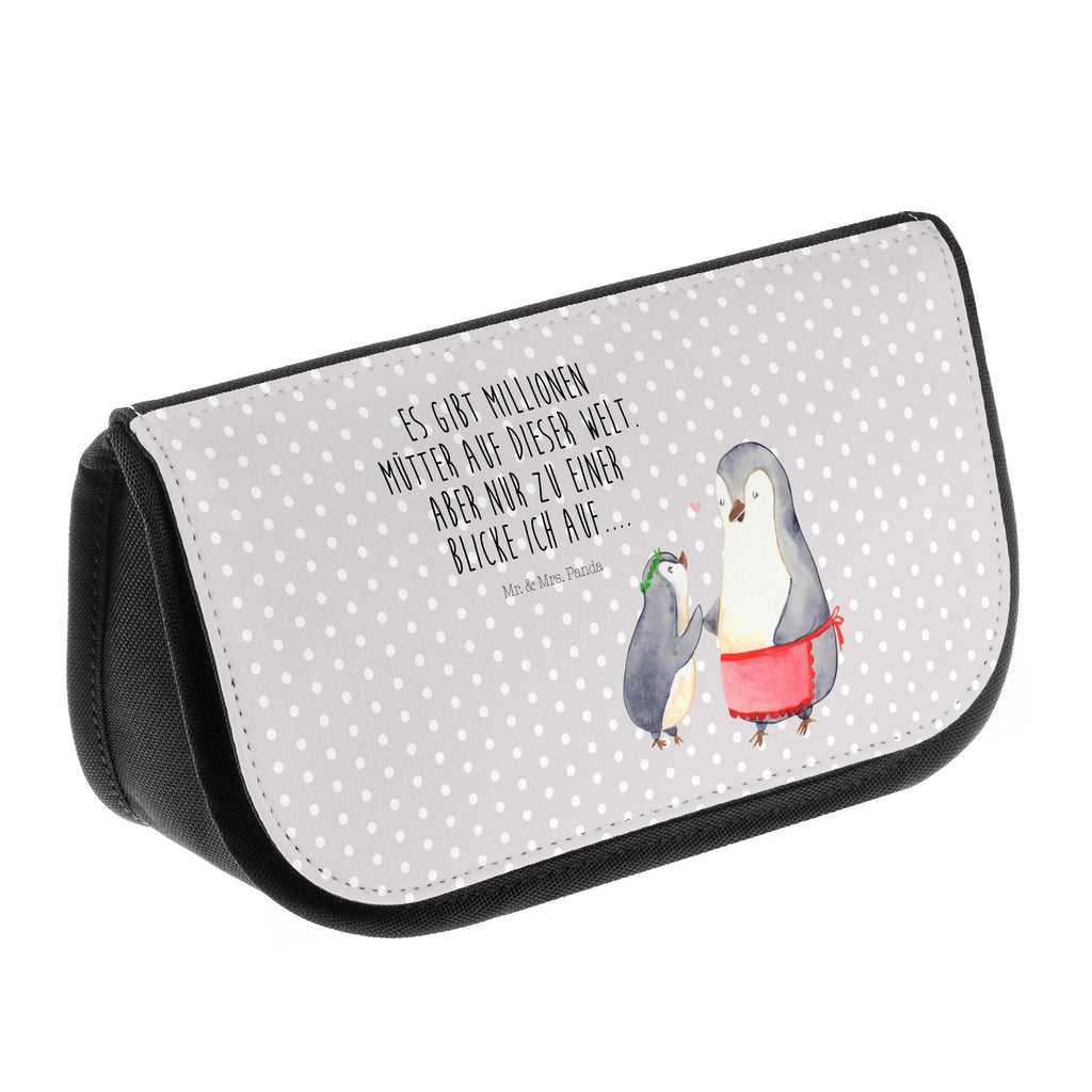 Kosmetiktasche Pinguin mit Kind Kosmetikbeutel, Kulturtasche, Kulturbeutel, Schminktasche, Make-Up Tasche, Familie, Vatertag, Muttertag, Bruder, Schwester, Mama, Papa, Oma, Opa, Geschenk, Mami, Mutti, Mutter, Geburststag