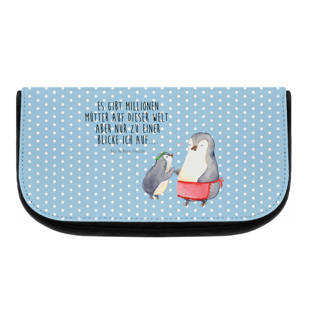 Kosmetiktasche Pinguin mit Kind Kosmetikbeutel, Kulturtasche, Kulturbeutel, Schminktasche, Make-Up Tasche, Familie, Vatertag, Muttertag, Bruder, Schwester, Mama, Papa, Oma, Opa, Geschenk, Mami, Mutti, Mutter, Geburststag