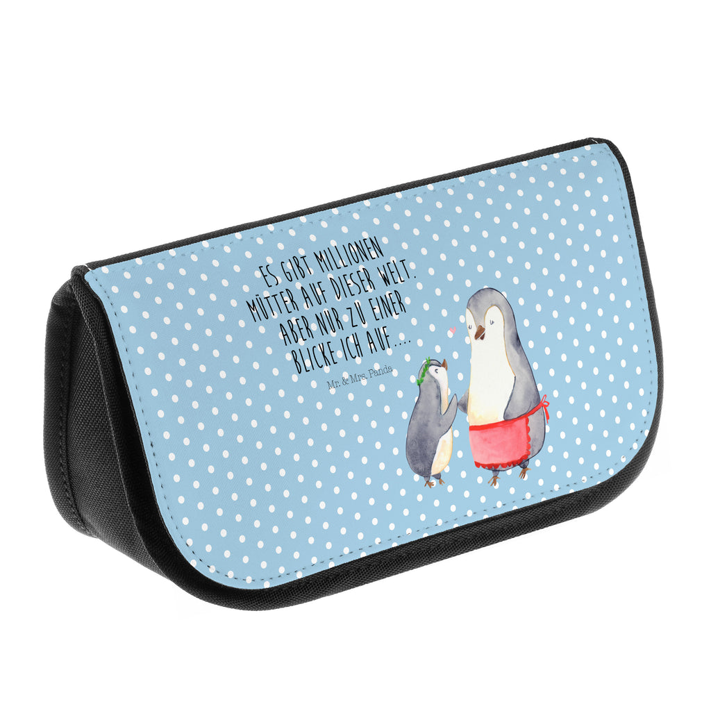 Kosmetiktasche Pinguin mit Kind Kosmetikbeutel, Kulturtasche, Kulturbeutel, Schminktasche, Make-Up Tasche, Familie, Vatertag, Muttertag, Bruder, Schwester, Mama, Papa, Oma, Opa, Geschenk, Mami, Mutti, Mutter, Geburststag