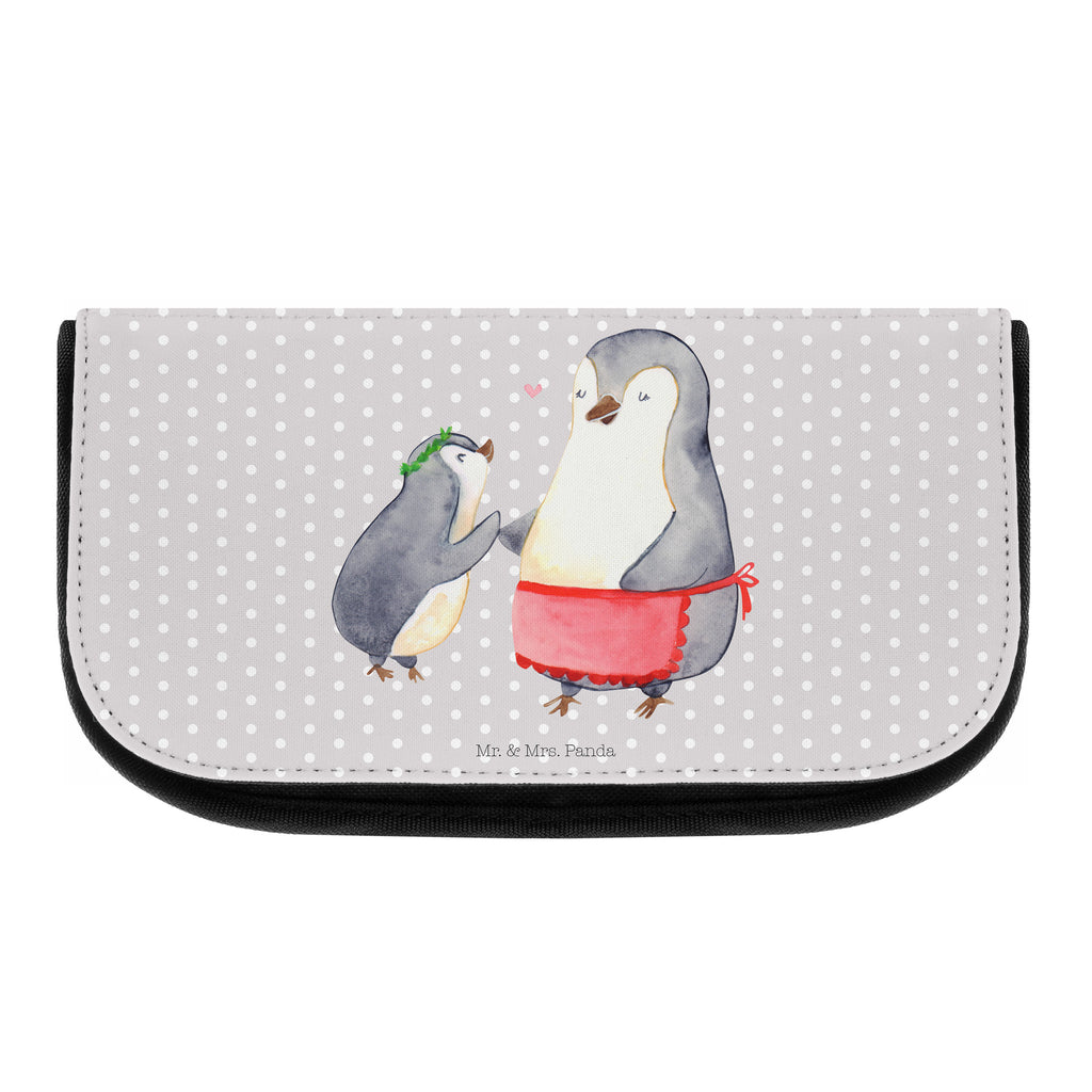 Kosmetiktasche Pinguin mit Kind Kosmetikbeutel, Kulturtasche, Kulturbeutel, Schminktasche, Make-Up Tasche, Familie, Vatertag, Muttertag, Bruder, Schwester, Mama, Papa, Oma, Opa, Geschenk, Mami, Mutti, Mutter, Geburststag