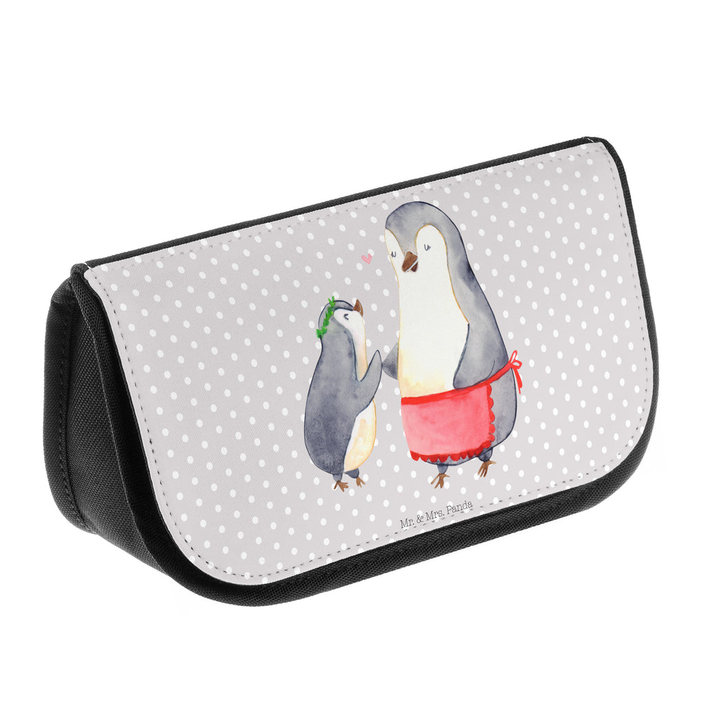 Kosmetiktasche Pinguin mit Kind Kosmetikbeutel, Kulturtasche, Kulturbeutel, Schminktasche, Make-Up Tasche, Familie, Vatertag, Muttertag, Bruder, Schwester, Mama, Papa, Oma, Opa, Geschenk, Mami, Mutti, Mutter, Geburststag