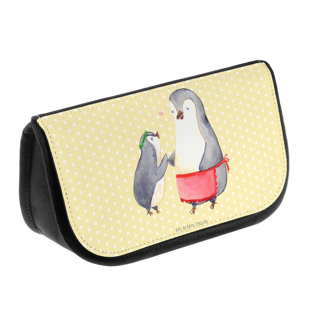 Kosmetiktasche Pinguin mit Kind Kosmetikbeutel, Kulturtasche, Kulturbeutel, Schminktasche, Make-Up Tasche, Familie, Vatertag, Muttertag, Bruder, Schwester, Mama, Papa, Oma, Opa, Geschenk, Mami, Mutti, Mutter, Geburststag