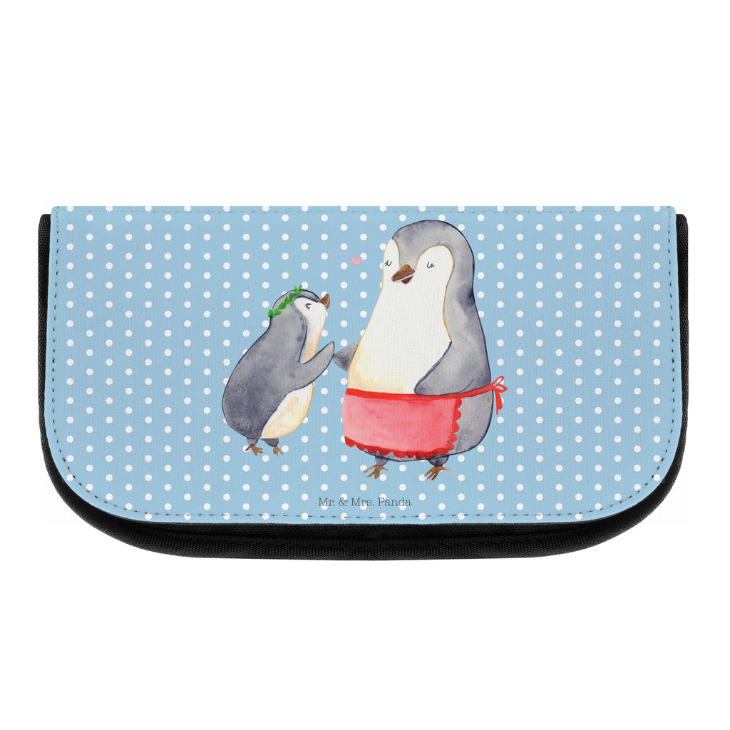 Kosmetiktasche Pinguin mit Kind Kosmetikbeutel, Kulturtasche, Kulturbeutel, Schminktasche, Make-Up Tasche, Familie, Vatertag, Muttertag, Bruder, Schwester, Mama, Papa, Oma, Opa, Geschenk, Mami, Mutti, Mutter, Geburststag