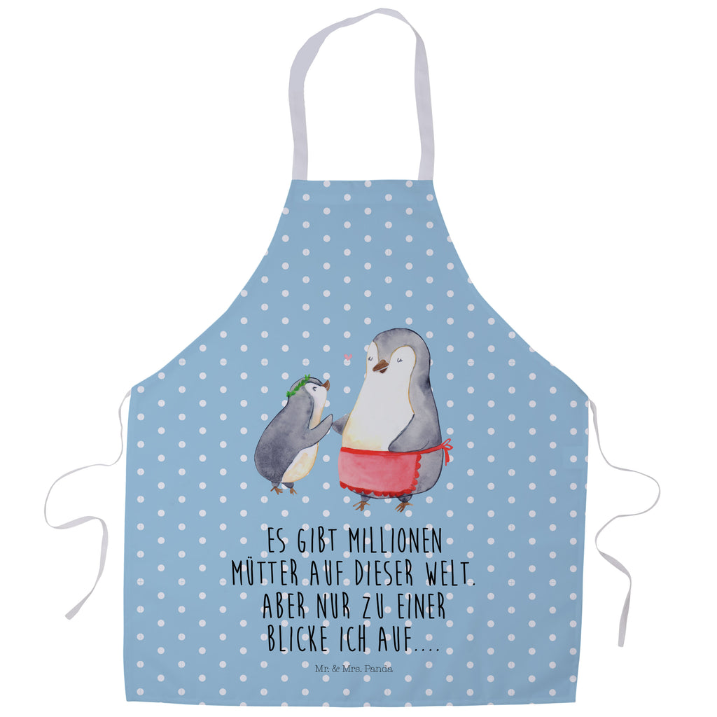Kochschürze Pinguin mit Kind Schürze, Backschürze, Küchenschürze, Grillschürze, Latzschürze, Familie, Vatertag, Muttertag, Bruder, Schwester, Mama, Papa, Oma, Opa, Geschenk, Mami, Mutti, Mutter, Geburststag