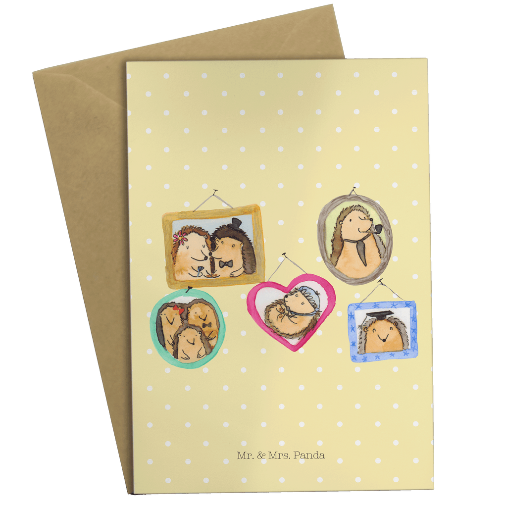 Grußkarte Igel Familie Klappkarte, Einladungskarte, Glückwunschkarte, Hochzeitskarte, Geburtstagskarte, Karte, Familie, Vatertag, Muttertag, Bruder, Schwester, Mama, Papa, Oma, Opa, Liebe, Igel, Bilder, Zusammenhalt, Glück