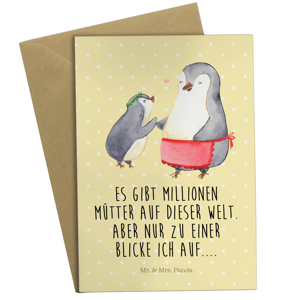 Grußkarte Pinguin mit Kind Klappkarte, Einladungskarte, Glückwunschkarte, Hochzeitskarte, Geburtstagskarte, Karte, Familie, Vatertag, Muttertag, Bruder, Schwester, Mama, Papa, Oma, Opa, Geschenk, Mami, Mutti, Mutter, Geburststag