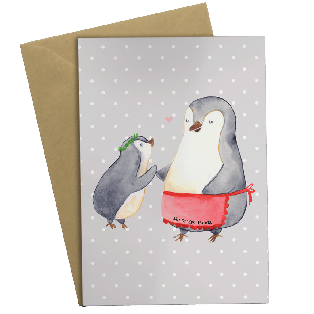 Grußkarte Pinguin mit Kind Klappkarte, Einladungskarte, Glückwunschkarte, Hochzeitskarte, Geburtstagskarte, Karte, Familie, Vatertag, Muttertag, Bruder, Schwester, Mama, Papa, Oma, Opa, Geschenk, Mami, Mutti, Mutter, Geburststag
