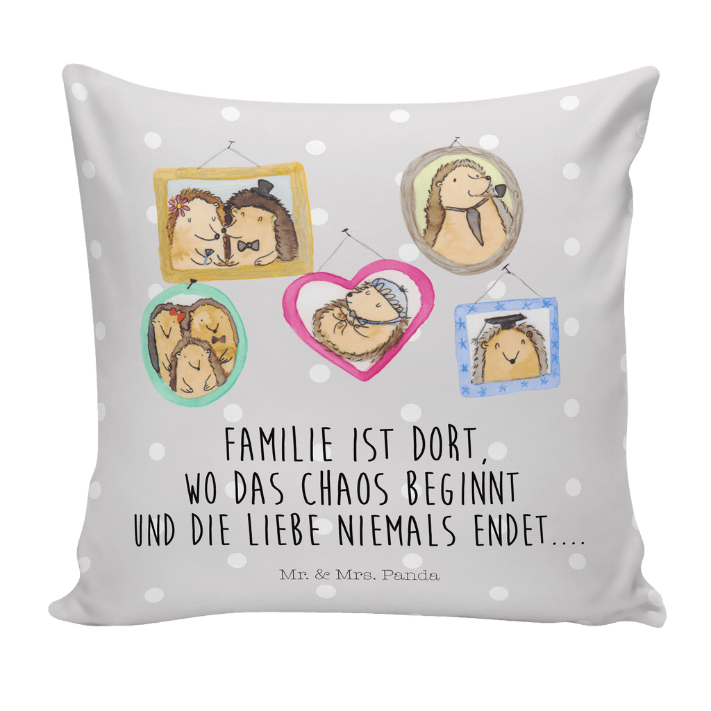 40x40 Kissen Igel Familie Kissenhülle, Kopfkissen, Sofakissen, Dekokissen, Motivkissen, Familie, Vatertag, Muttertag, Bruder, Schwester, Mama, Papa, Oma, Opa, Liebe, Igel, Bilder, Zusammenhalt, Glück