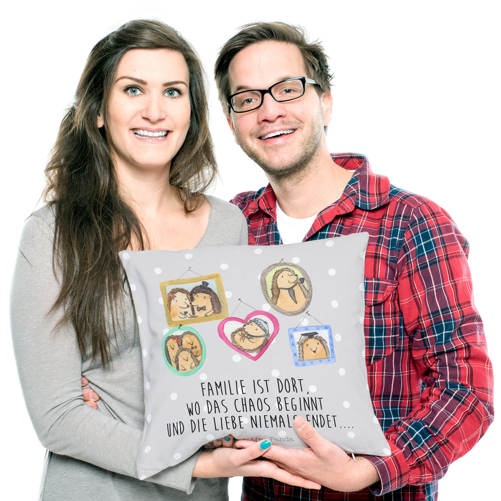 40x40 Kissen Igel Familie Kissenhülle, Kopfkissen, Sofakissen, Dekokissen, Motivkissen, Familie, Vatertag, Muttertag, Bruder, Schwester, Mama, Papa, Oma, Opa, Liebe, Igel, Bilder, Zusammenhalt, Glück