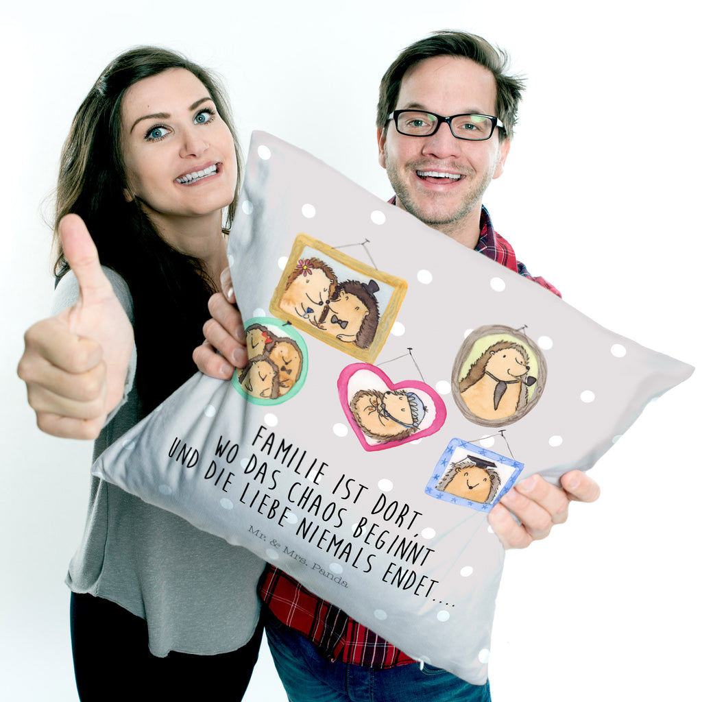 40x40 Kissen Igel Familie Kissenhülle, Kopfkissen, Sofakissen, Dekokissen, Motivkissen, Familie, Vatertag, Muttertag, Bruder, Schwester, Mama, Papa, Oma, Opa, Liebe, Igel, Bilder, Zusammenhalt, Glück