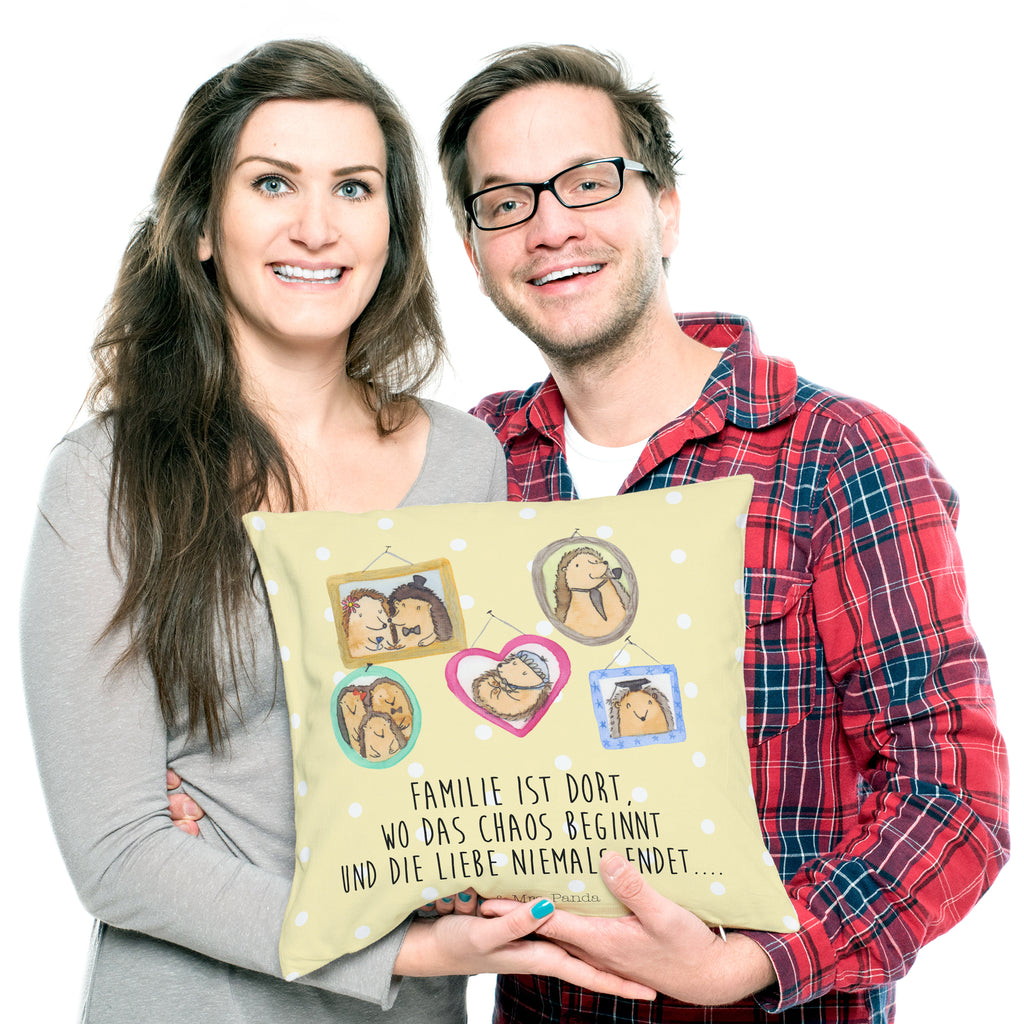 40x40 Kissen Igel Familie Kissenhülle, Kopfkissen, Sofakissen, Dekokissen, Motivkissen, Familie, Vatertag, Muttertag, Bruder, Schwester, Mama, Papa, Oma, Opa, Liebe, Igel, Bilder, Zusammenhalt, Glück