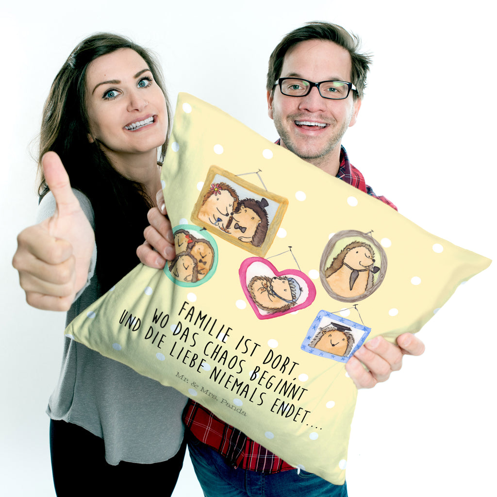 40x40 Kissen Igel Familie Kissenhülle, Kopfkissen, Sofakissen, Dekokissen, Motivkissen, Familie, Vatertag, Muttertag, Bruder, Schwester, Mama, Papa, Oma, Opa, Liebe, Igel, Bilder, Zusammenhalt, Glück