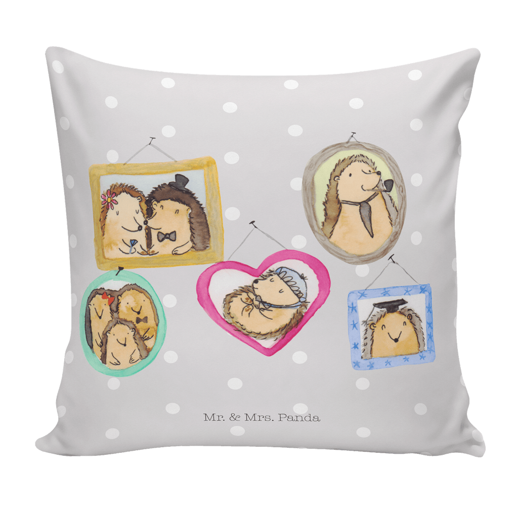 40x40 Kissen Igel Familie Kissenhülle, Kopfkissen, Sofakissen, Dekokissen, Motivkissen, Familie, Vatertag, Muttertag, Bruder, Schwester, Mama, Papa, Oma, Opa, Liebe, Igel, Bilder, Zusammenhalt, Glück