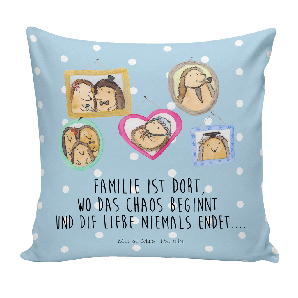 40x40 Kissen Igel Familie Kissenhülle, Kopfkissen, Sofakissen, Dekokissen, Motivkissen, Familie, Vatertag, Muttertag, Bruder, Schwester, Mama, Papa, Oma, Opa, Liebe, Igel, Bilder, Zusammenhalt, Glück