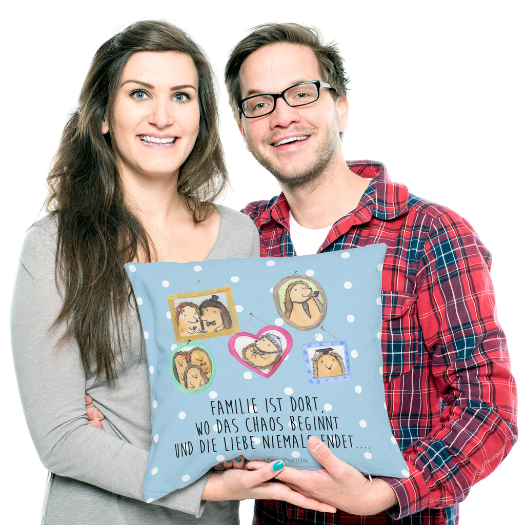40x40 Kissen Igel Familie Kissenhülle, Kopfkissen, Sofakissen, Dekokissen, Motivkissen, Familie, Vatertag, Muttertag, Bruder, Schwester, Mama, Papa, Oma, Opa, Liebe, Igel, Bilder, Zusammenhalt, Glück