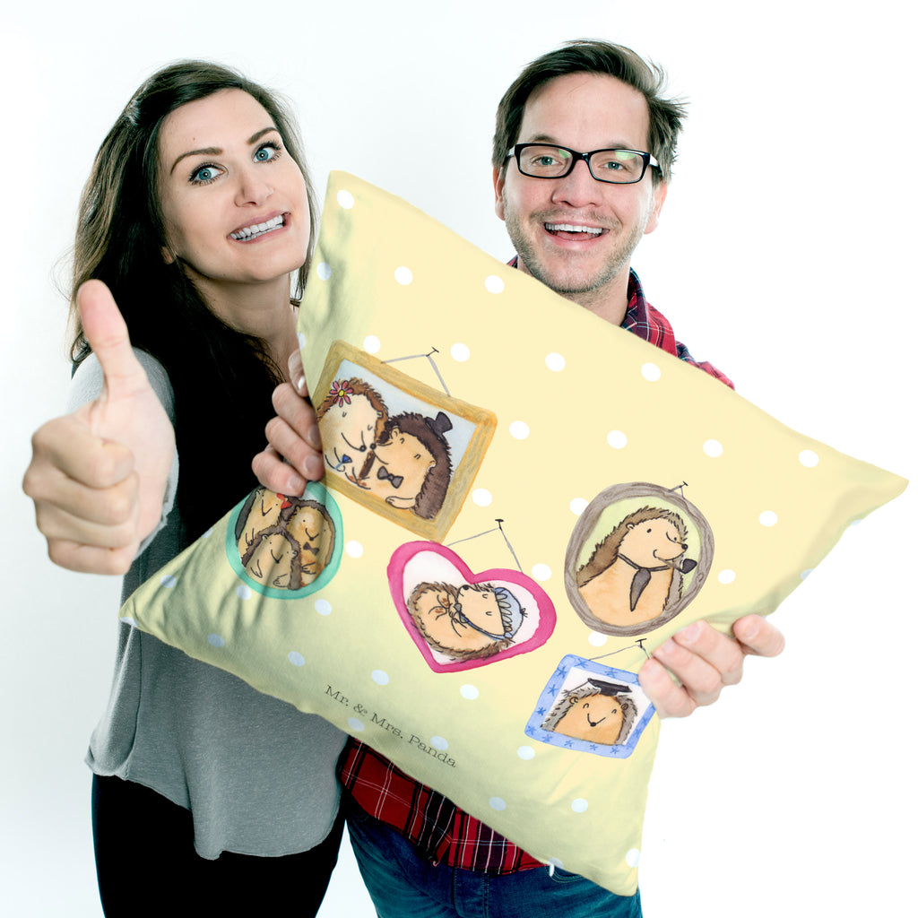 40x40 Kissen Igel Familie Kissenhülle, Kopfkissen, Sofakissen, Dekokissen, Motivkissen, Familie, Vatertag, Muttertag, Bruder, Schwester, Mama, Papa, Oma, Opa, Liebe, Igel, Bilder, Zusammenhalt, Glück