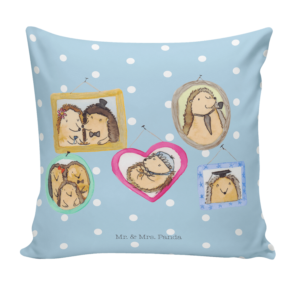 40x40 Kissen Igel Familie Kissenhülle, Kopfkissen, Sofakissen, Dekokissen, Motivkissen, Familie, Vatertag, Muttertag, Bruder, Schwester, Mama, Papa, Oma, Opa, Liebe, Igel, Bilder, Zusammenhalt, Glück