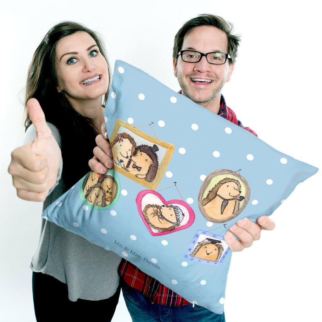 40x40 Kissen Igel Familie Kissenhülle, Kopfkissen, Sofakissen, Dekokissen, Motivkissen, Familie, Vatertag, Muttertag, Bruder, Schwester, Mama, Papa, Oma, Opa, Liebe, Igel, Bilder, Zusammenhalt, Glück