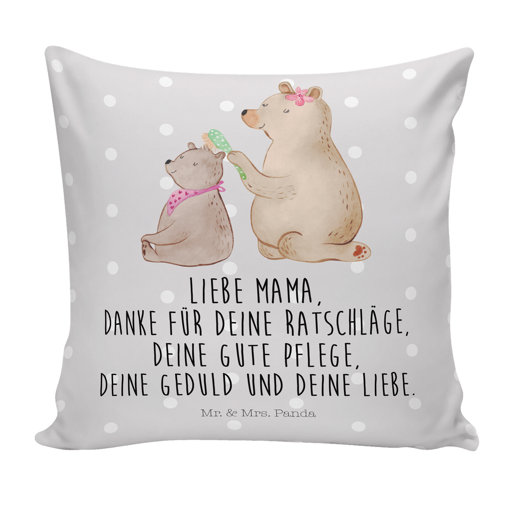 40x40 Kissen Bär mit Kind Kissenhülle, Kopfkissen, Sofakissen, Dekokissen, Motivkissen, Familie, Vatertag, Muttertag, Bruder, Schwester, Mama, Papa, Oma, Opa, Geschenk, Mutti, Mutter