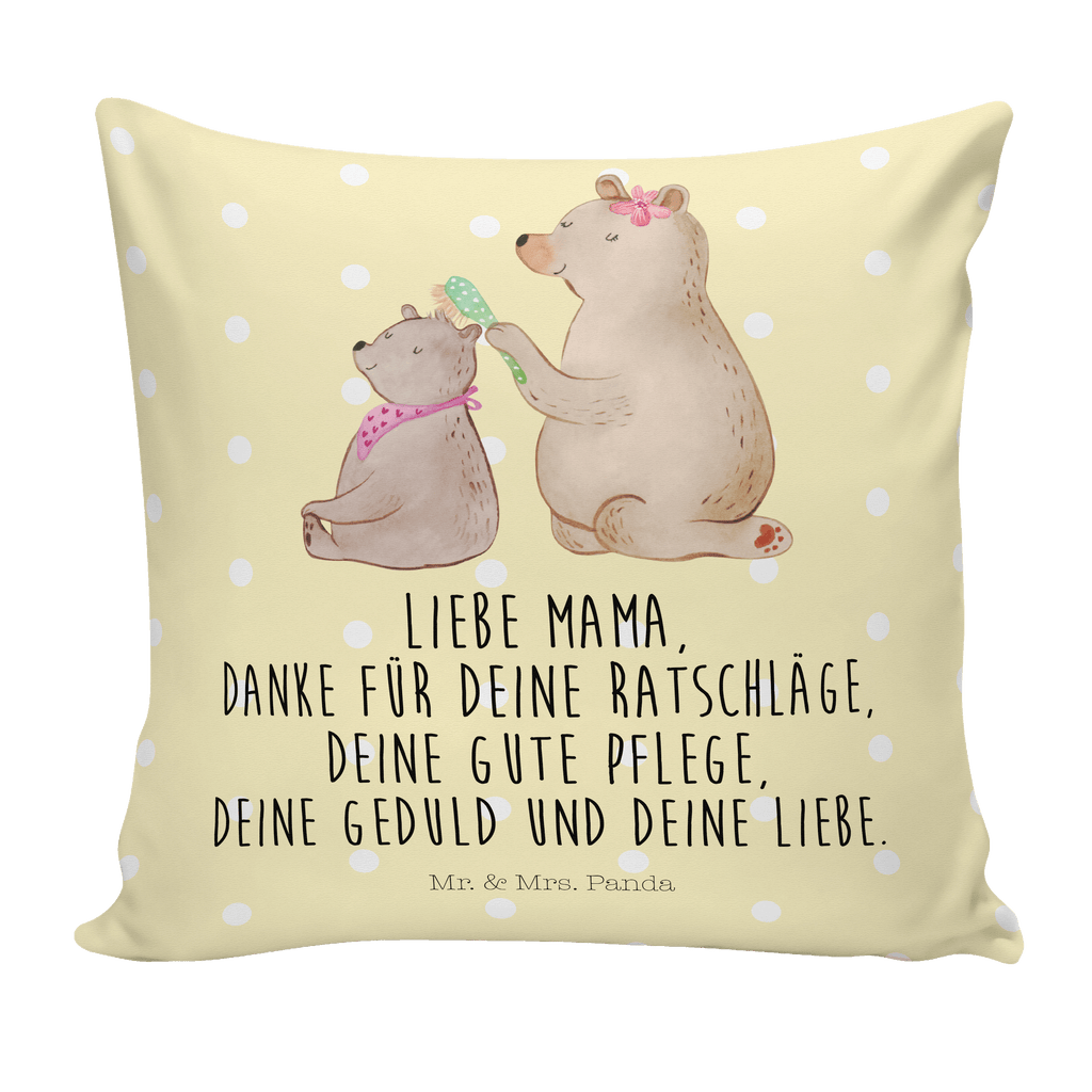 40x40 Kissen Bär mit Kind Kissenhülle, Kopfkissen, Sofakissen, Dekokissen, Motivkissen, Familie, Vatertag, Muttertag, Bruder, Schwester, Mama, Papa, Oma, Opa, Geschenk, Mutti, Mutter