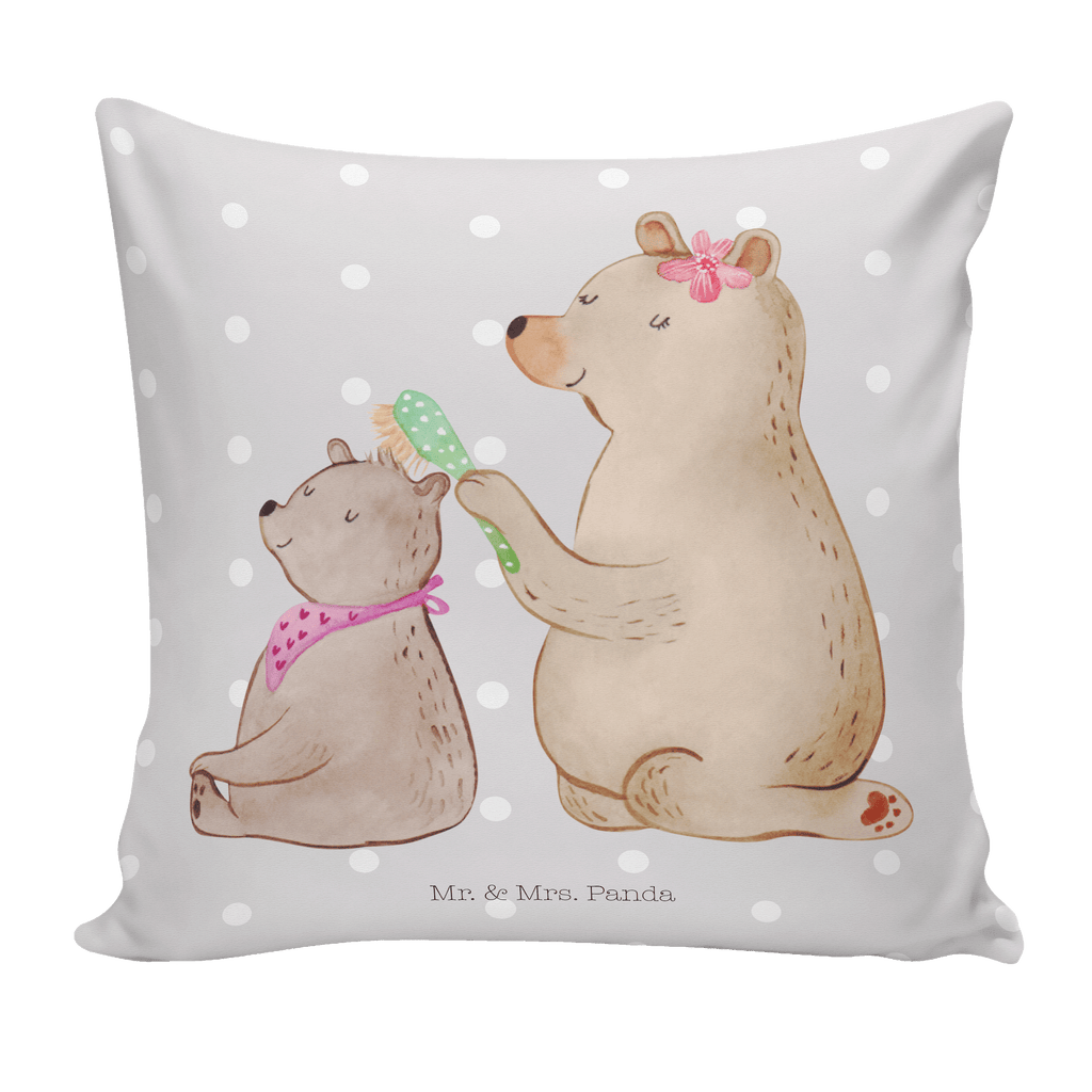 40x40 Kissen Bär mit Kind Kissenhülle, Kopfkissen, Sofakissen, Dekokissen, Motivkissen, Familie, Vatertag, Muttertag, Bruder, Schwester, Mama, Papa, Oma, Opa, Geschenk, Mutti, Mutter