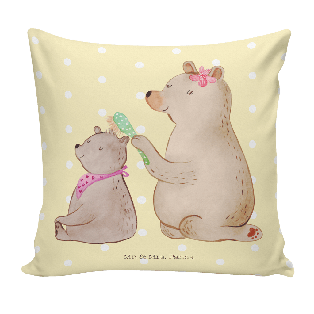 40x40 Kissen Bär mit Kind Kissenhülle, Kopfkissen, Sofakissen, Dekokissen, Motivkissen, Familie, Vatertag, Muttertag, Bruder, Schwester, Mama, Papa, Oma, Opa, Geschenk, Mutti, Mutter