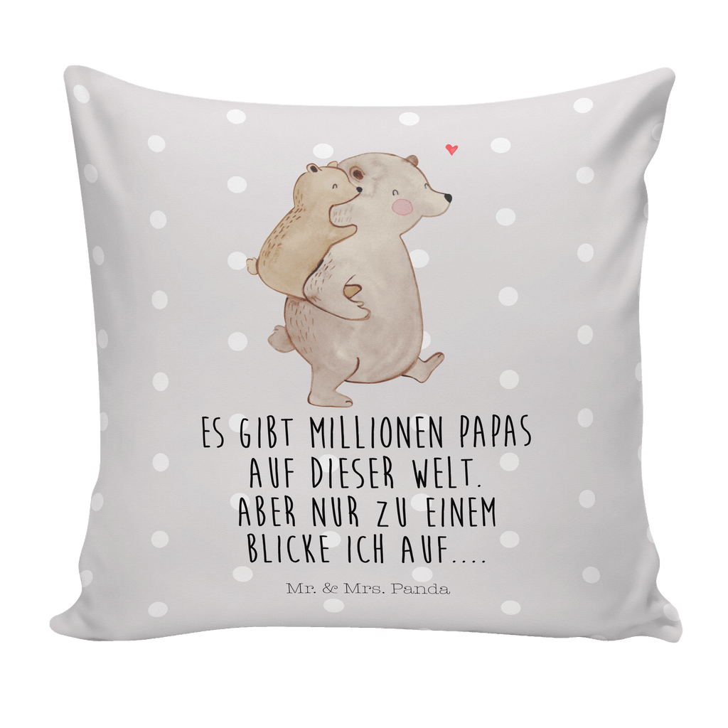 40x40 Kissen Papa Bär Kissenhülle, Kopfkissen, Sofakissen, Dekokissen, Motivkissen, Familie, Vatertag, Muttertag, Bruder, Schwester, Mama, Papa, Oma, Opa, Geschenk, Vater, Papi, Vati, Onkel, Geburtstag