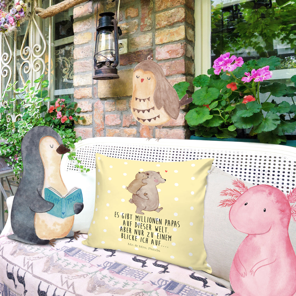 40x40 Kissen Papa Bär Kissenhülle, Kopfkissen, Sofakissen, Dekokissen, Motivkissen, Familie, Vatertag, Muttertag, Bruder, Schwester, Mama, Papa, Oma, Opa, Geschenk, Vater, Papi, Vati, Onkel, Geburtstag