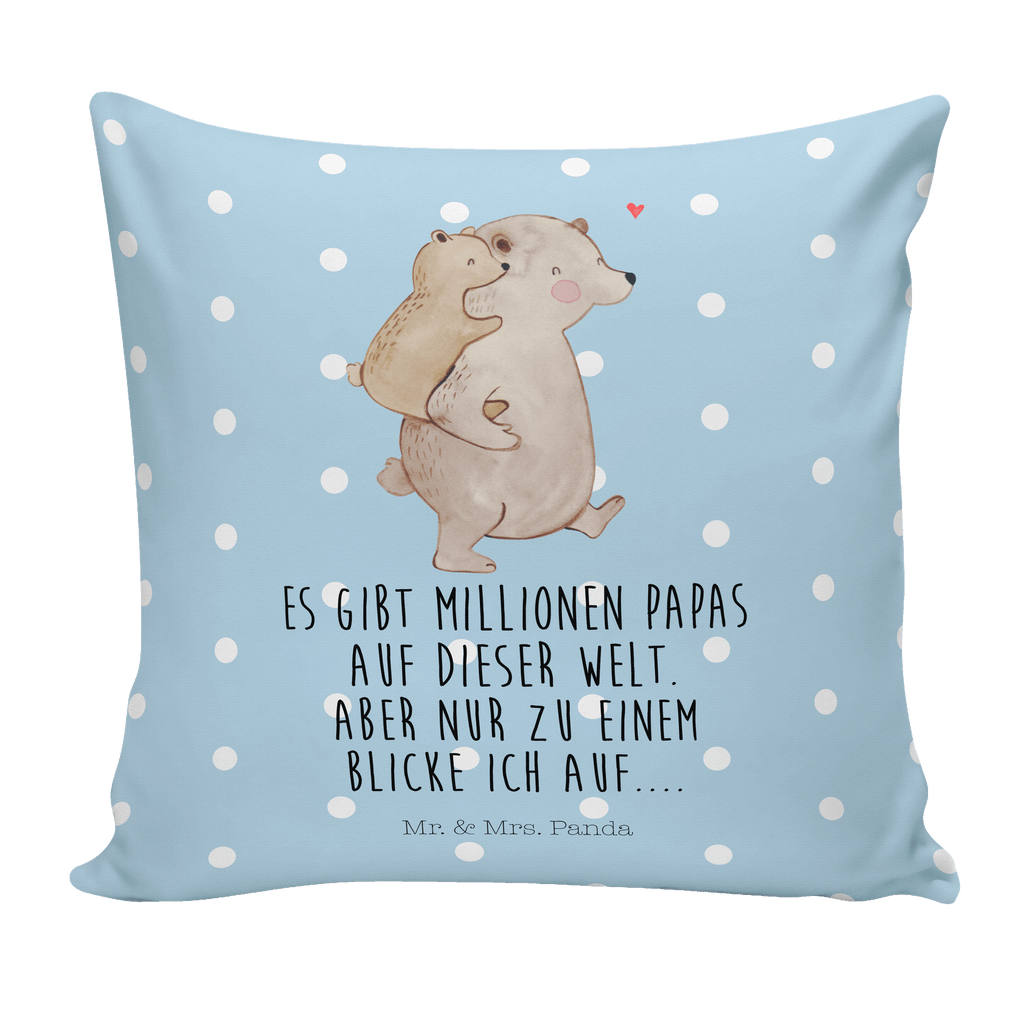 40x40 Kissen Papa Bär Kissenhülle, Kopfkissen, Sofakissen, Dekokissen, Motivkissen, Familie, Vatertag, Muttertag, Bruder, Schwester, Mama, Papa, Oma, Opa, Geschenk, Vater, Papi, Vati, Onkel, Geburtstag