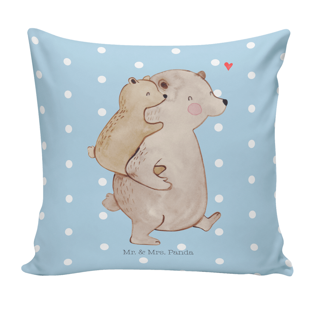40x40 Kissen Papa Bär Kissenhülle, Kopfkissen, Sofakissen, Dekokissen, Motivkissen, Familie, Vatertag, Muttertag, Bruder, Schwester, Mama, Papa, Oma, Opa, Geschenk, Vater, Papi, Vati, Onkel, Geburtstag