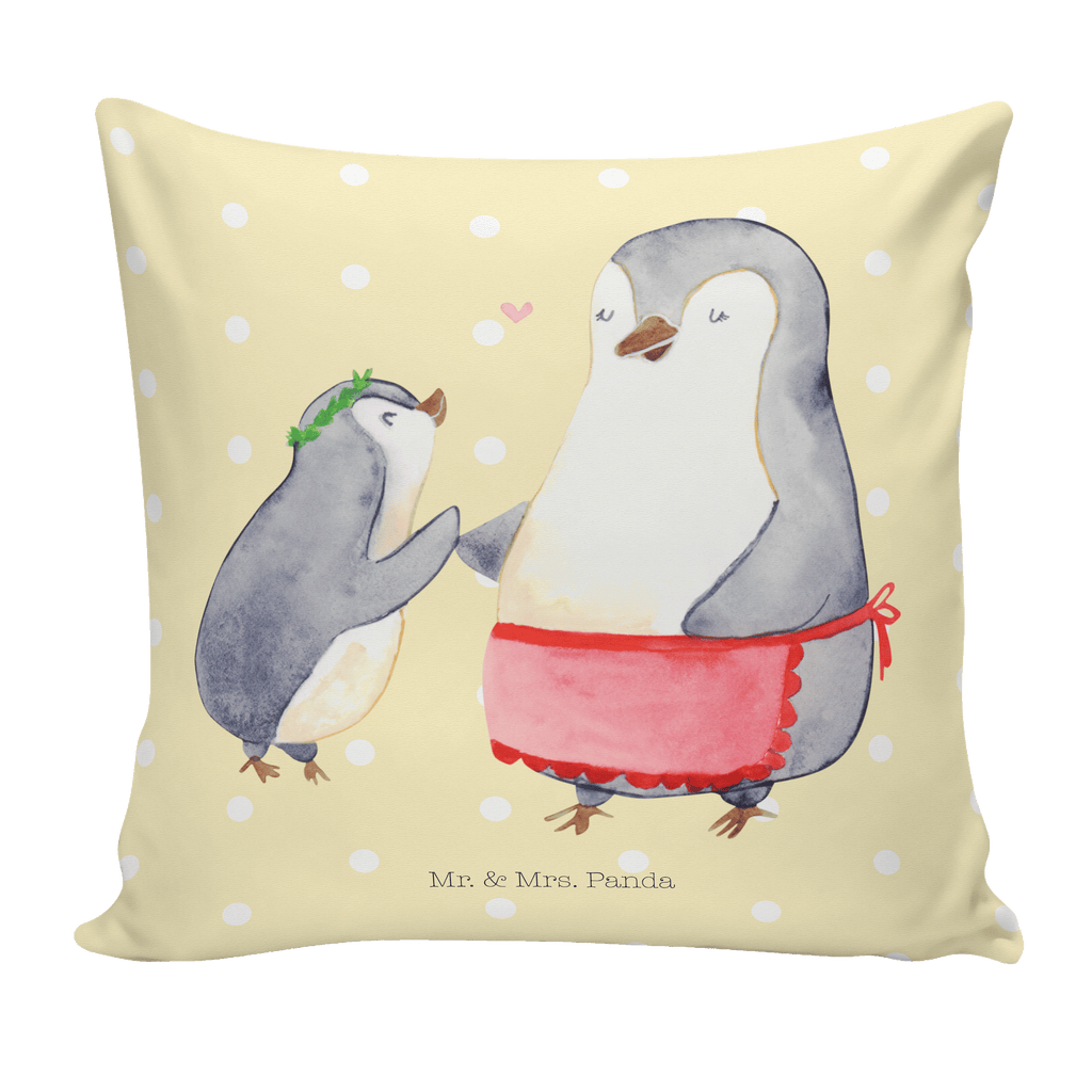 40x40 Kissen Pinguin mit Kind Kissenhülle, Kopfkissen, Sofakissen, Dekokissen, Motivkissen, Familie, Vatertag, Muttertag, Bruder, Schwester, Mama, Papa, Oma, Opa, Geschenk, Mami, Mutti, Mutter, Geburststag