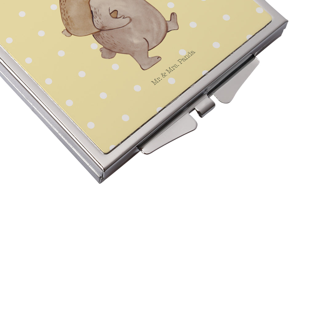 Handtaschenspiegel quadratisch Papa Bär Spiegel, Handtasche, Quadrat, silber, schminken, Schminkspiegel, Familie, Vatertag, Muttertag, Bruder, Schwester, Mama, Papa, Oma, Opa, Geschenk, Vater, Papi, Vati, Onkel, Geburtstag