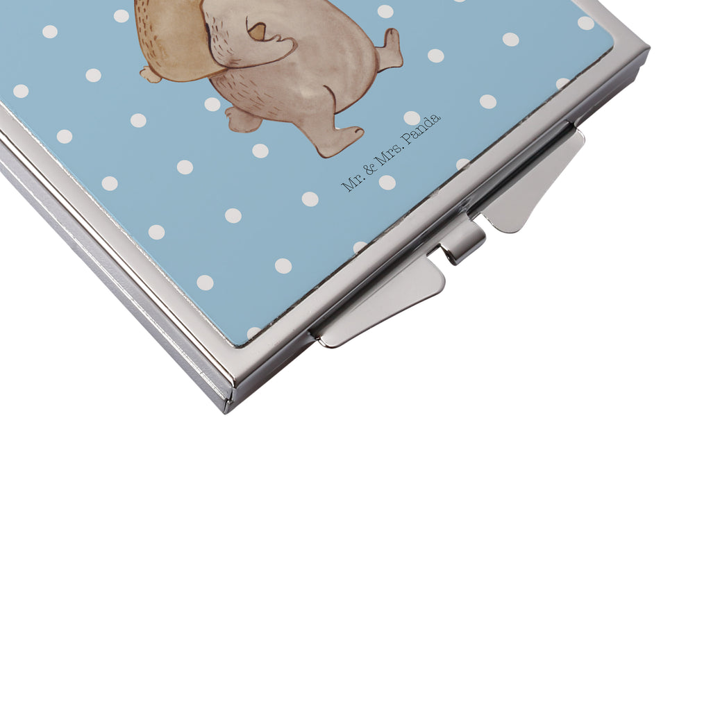 Handtaschenspiegel quadratisch Papa Bär Spiegel, Handtasche, Quadrat, silber, schminken, Schminkspiegel, Familie, Vatertag, Muttertag, Bruder, Schwester, Mama, Papa, Oma, Opa, Geschenk, Vater, Papi, Vati, Onkel, Geburtstag
