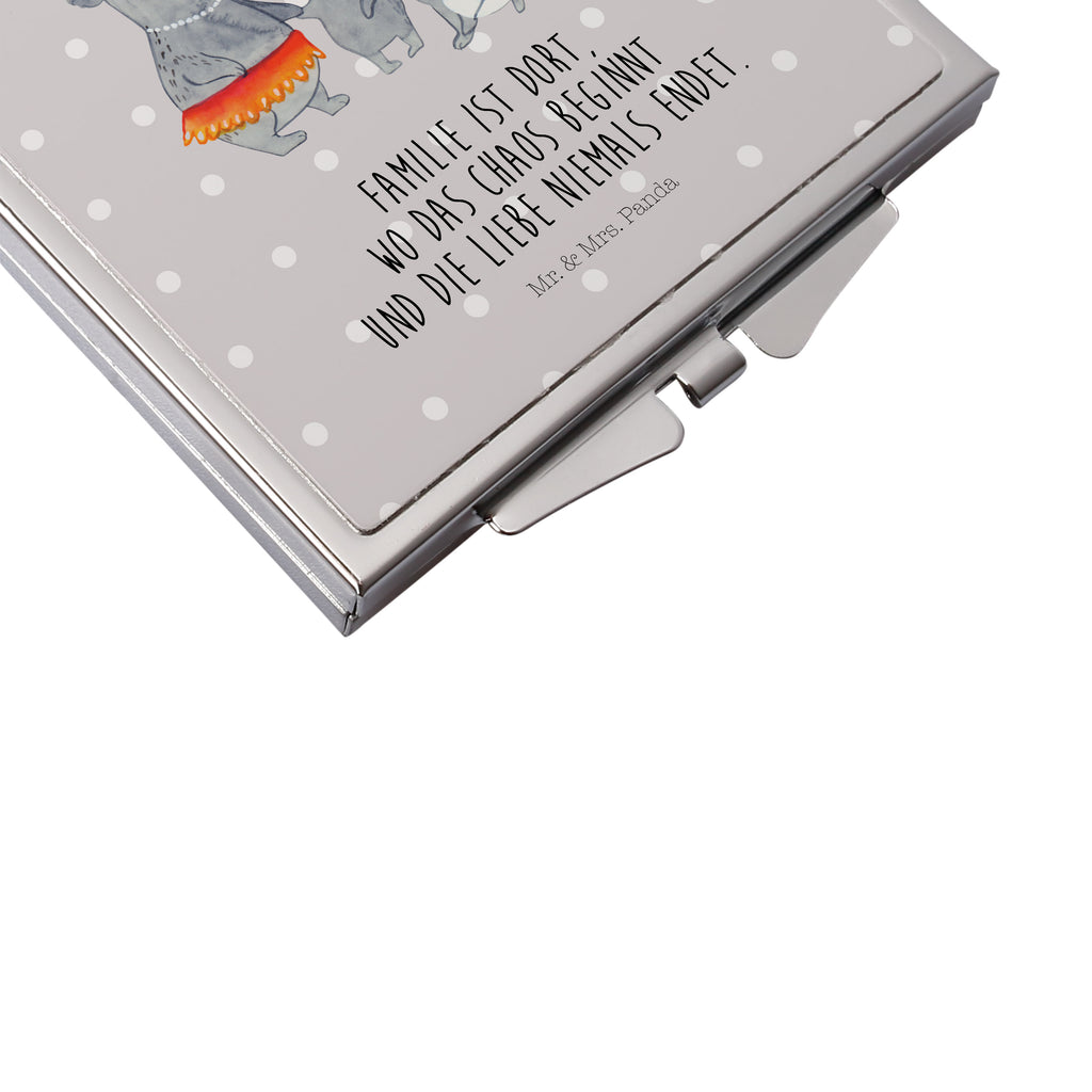 Handtaschenspiegel quadratisch Koala Familie Spiegel, Handtasche, Quadrat, silber, schminken, Schminkspiegel, Familie, Vatertag, Muttertag, Bruder, Schwester, Mama, Papa, Oma, Opa, Koala, Koalas, Family, Kinder, Geschwister, Familienleben