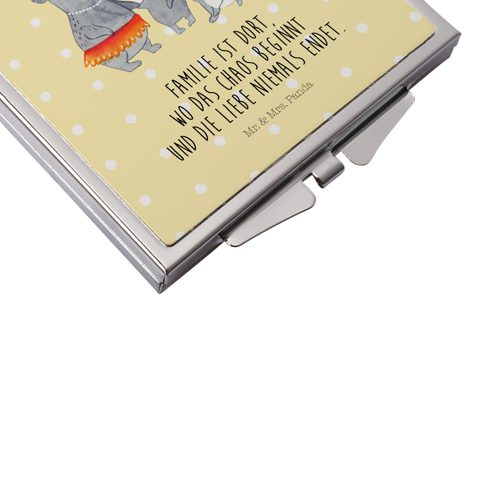 Handtaschenspiegel quadratisch Koala Familie Spiegel, Handtasche, Quadrat, silber, schminken, Schminkspiegel, Familie, Vatertag, Muttertag, Bruder, Schwester, Mama, Papa, Oma, Opa, Koala, Koalas, Family, Kinder, Geschwister, Familienleben