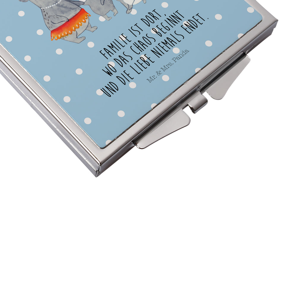 Handtaschenspiegel quadratisch Koala Familie Spiegel, Handtasche, Quadrat, silber, schminken, Schminkspiegel, Familie, Vatertag, Muttertag, Bruder, Schwester, Mama, Papa, Oma, Opa, Koala, Koalas, Family, Kinder, Geschwister, Familienleben