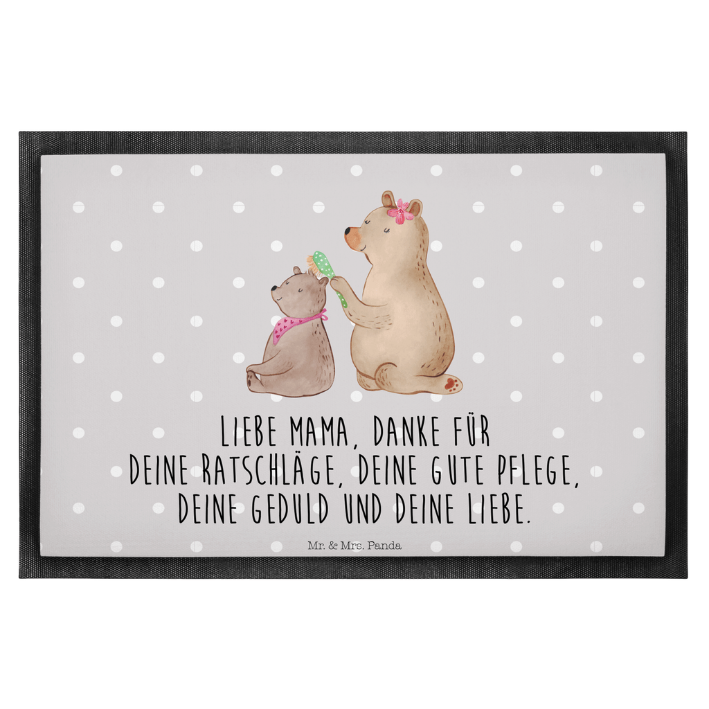 Fußmatte Bär mit Kind Geschenk, Muttertag, Mutti, Mama, Mutter Türvorleger, Schmutzmatte, Fußabtreter, Matte, Schmutzfänger, Fußabstreifer, Schmutzfangmatte, Türmatte, Motivfußmatte,  Haustürmatte, Vorleger  Familie, Vatertag, Muttertag, Bruder, Schwester, Mama, Papa, Oma, Opa
