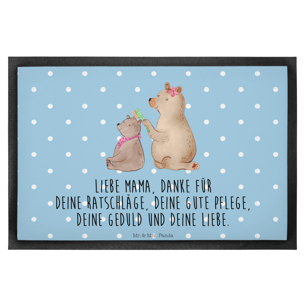 Fußmatte Bär mit Kind Geschenk, Muttertag, Mutti, Mama, Mutter Türvorleger, Schmutzmatte, Fußabtreter, Matte, Schmutzfänger, Fußabstreifer, Schmutzfangmatte, Türmatte, Motivfußmatte,  Haustürmatte, Vorleger  Familie, Vatertag, Muttertag, Bruder, Schwester, Mama, Papa, Oma, Opa