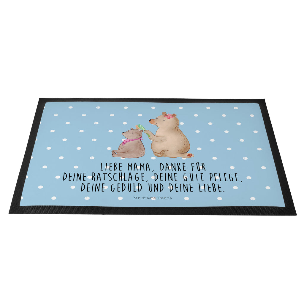 Fußmatte Bär mit Kind Geschenk, Muttertag, Mutti, Mama, Mutter Türvorleger, Schmutzmatte, Fußabtreter, Matte, Schmutzfänger, Fußabstreifer, Schmutzfangmatte, Türmatte, Motivfußmatte,  Haustürmatte, Vorleger  Familie, Vatertag, Muttertag, Bruder, Schwester, Mama, Papa, Oma, Opa