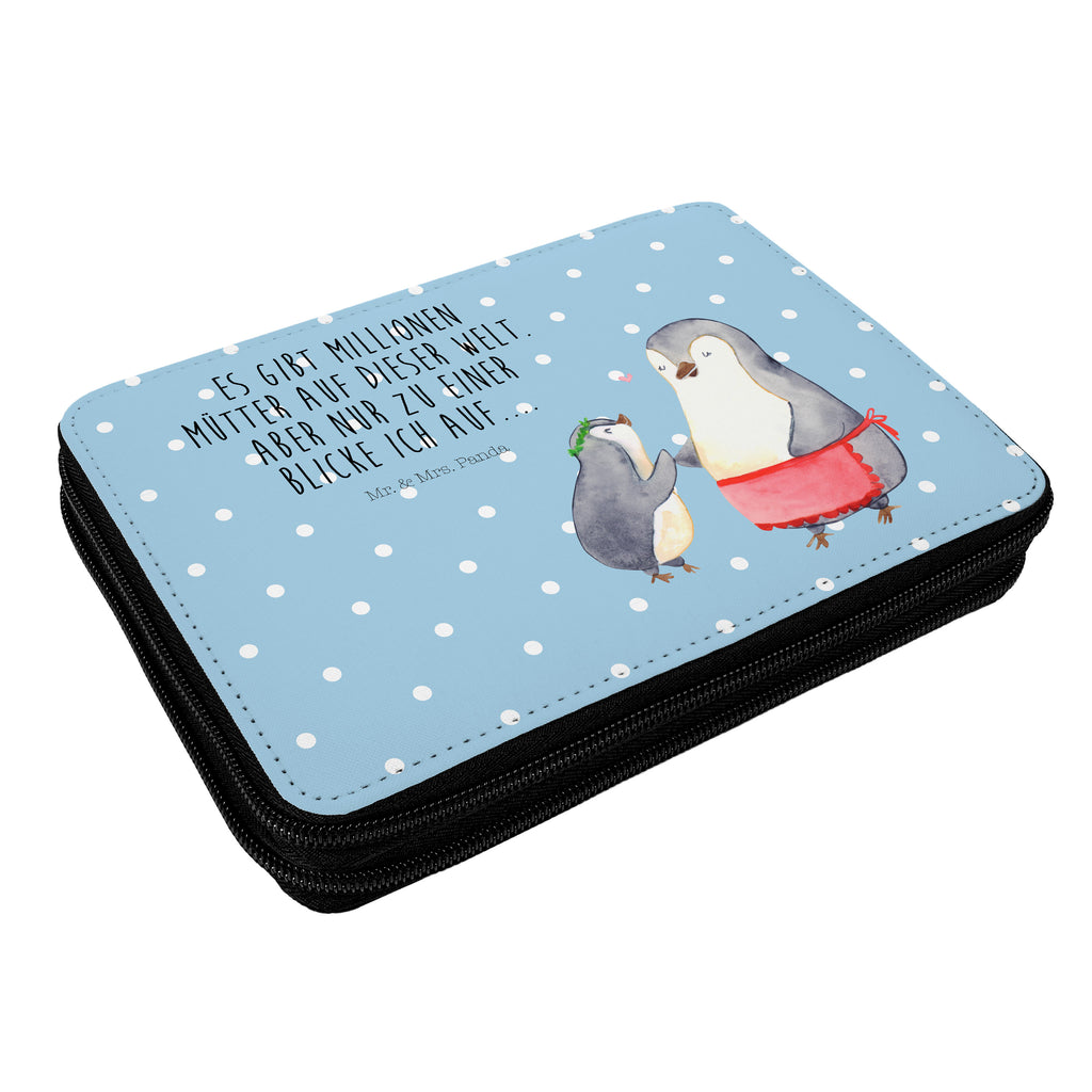 Federmappe Pinguin mit Kind Federmappe, Stiftetasche, Stifte Etui, Schule, Einschulung, Geschenk, Kind, Schüler, Schülerin, Stifterolle, Federmäppchen, Motiv, Grundschule, Federmäppchen bedruckt, Büro Stifte Etui, Bestückte Federmappe, Kinder Federmappe, Federmappe Einschulung, Familie, Vatertag, Muttertag, Bruder, Schwester, Mama, Papa, Oma, Opa, Mami, Mutti, Mutter, Geburststag