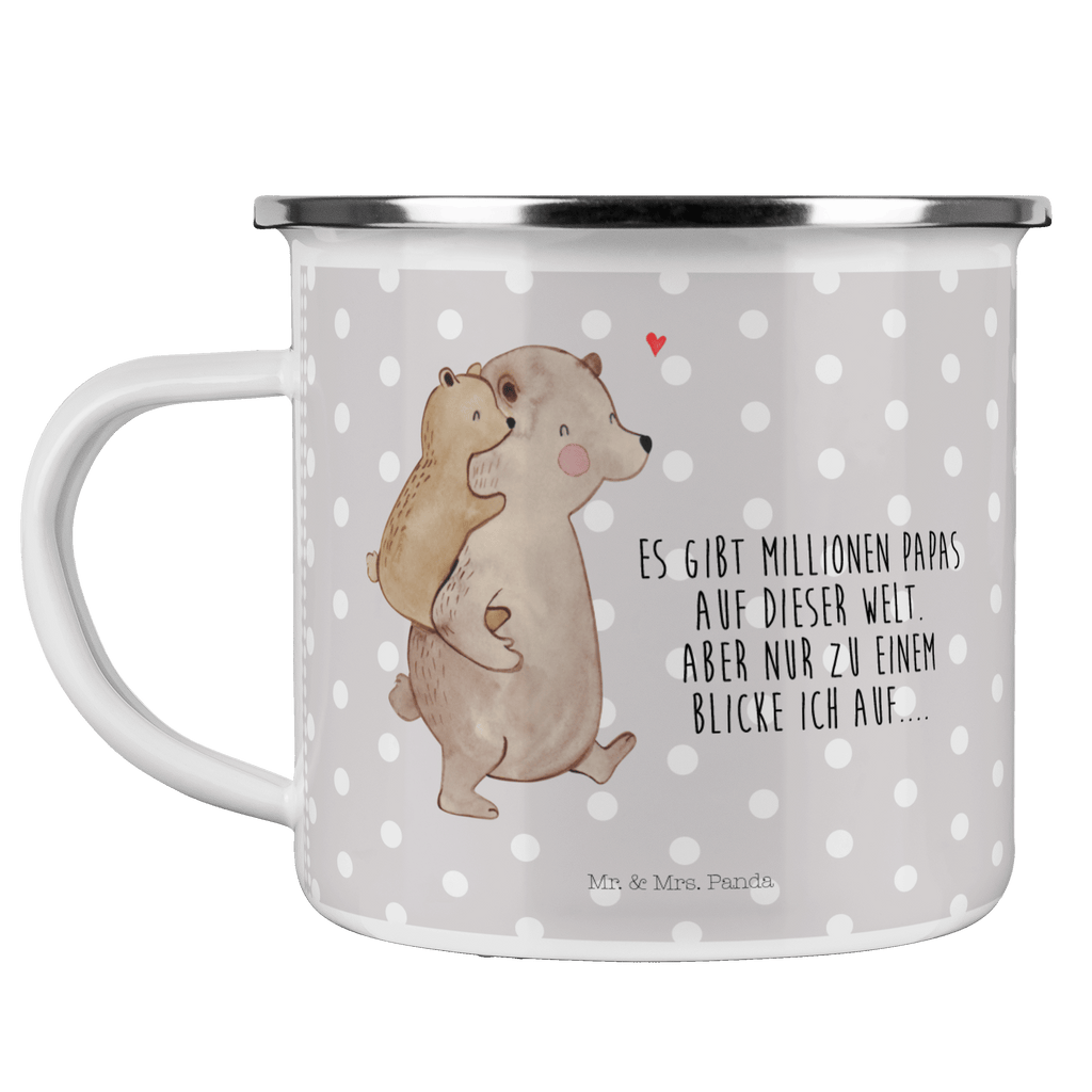 Camping Emaille Tasse Papa Bär Campingtasse, Trinkbecher, Metalltasse, Outdoor Tasse, Emaille Trinkbecher, Blechtasse Outdoor, Emaille Campingbecher, Edelstahl Trinkbecher, Metalltasse für Camping, Kaffee Blechtasse, Camping Tasse Metall, Familie, Vatertag, Muttertag, Bruder, Schwester, Mama, Papa, Oma, Opa, Geschenk, Vater, Papi, Vati, Onkel, Geburtstag