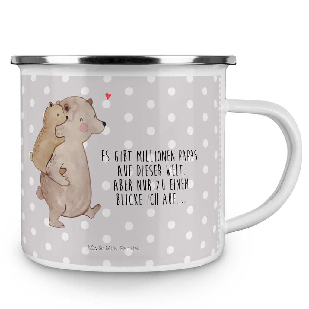 Camping Emaille Tasse Papa Bär Campingtasse, Trinkbecher, Metalltasse, Outdoor Tasse, Emaille Trinkbecher, Blechtasse Outdoor, Emaille Campingbecher, Edelstahl Trinkbecher, Metalltasse für Camping, Kaffee Blechtasse, Camping Tasse Metall, Familie, Vatertag, Muttertag, Bruder, Schwester, Mama, Papa, Oma, Opa, Geschenk, Vater, Papi, Vati, Onkel, Geburtstag